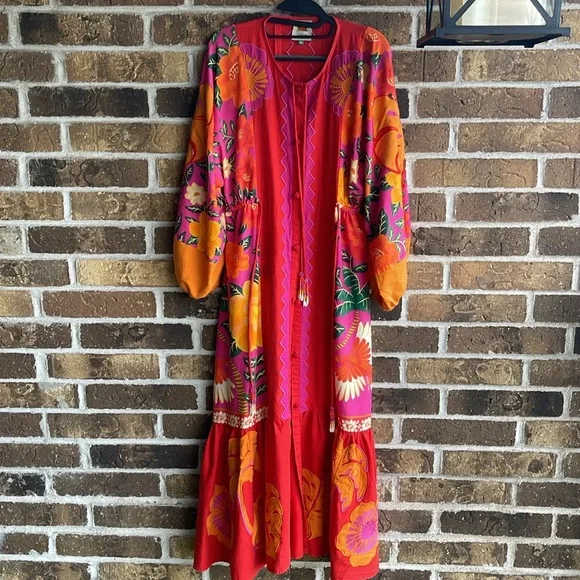 FARM farm rio patchwork embroidered dress Vibrant Floral Maxi Dress - Picture 2 of 14